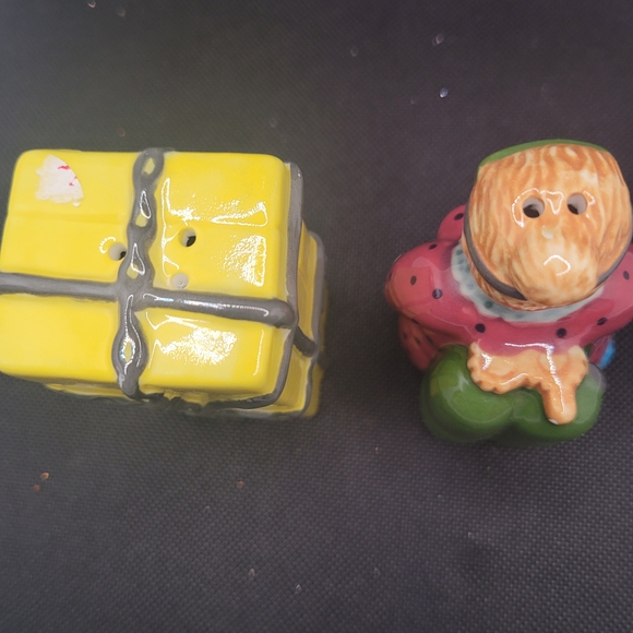 Vintage Otagiri “Don’t Eat” Box & Woman Ceramic Salt & Pepper Shaker Set Japan - Picture 3 of 4